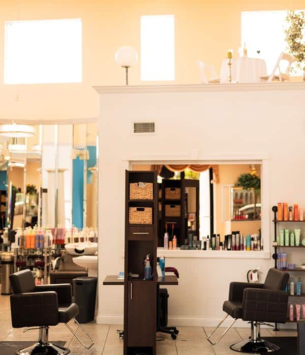 Interior of the Beauty on Broadway hair salon area